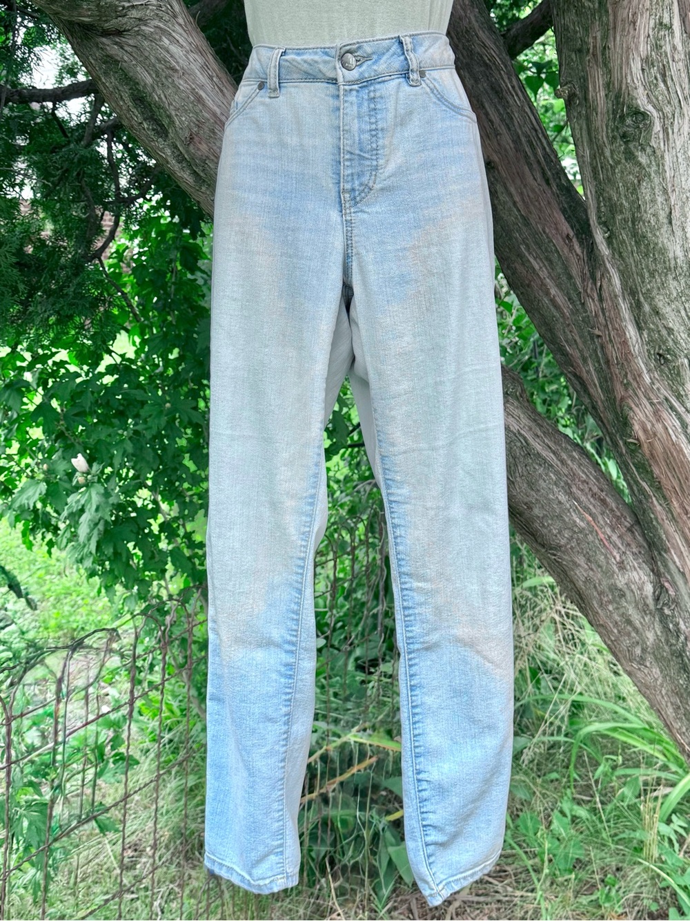 d.jeans 30” Waist Mid Rise Size 6 Light Denim Wash Straight Leg Jeans